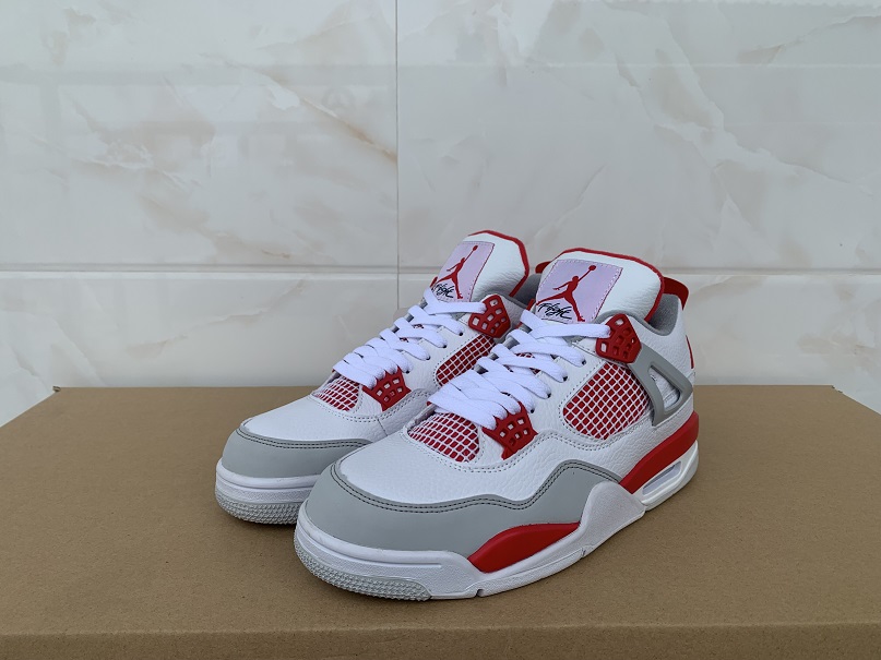 New 2022 Air Jordan 4 SB White Red Grey Shoes